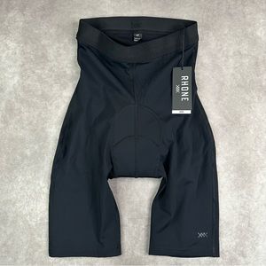 Rhone Basic Cycling Black Short Nylon Blend Size Small Reflective Logo Italian